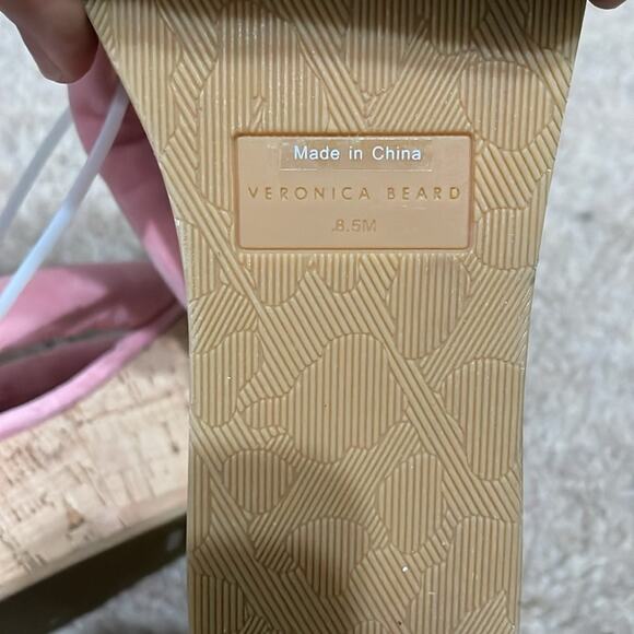 Veronica Beard Thong Platform Wedge Pink Suede 8.5 - Picture 8 of 10